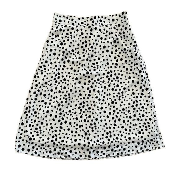 Listicle Women’s Black & White Spotted Skirt, Dalmatian Spot Pattern, Sz Large - Picture 1 of 12
